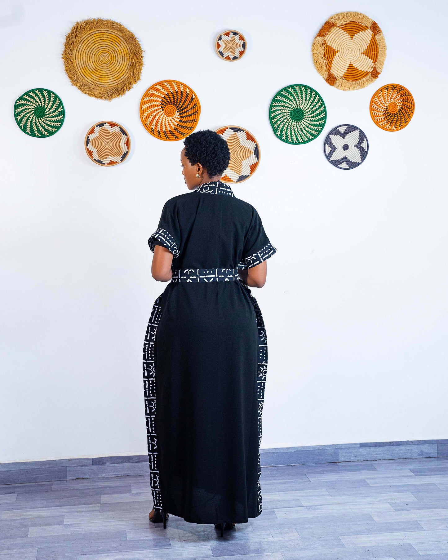 Lola Chiffon Kimono - Black and White