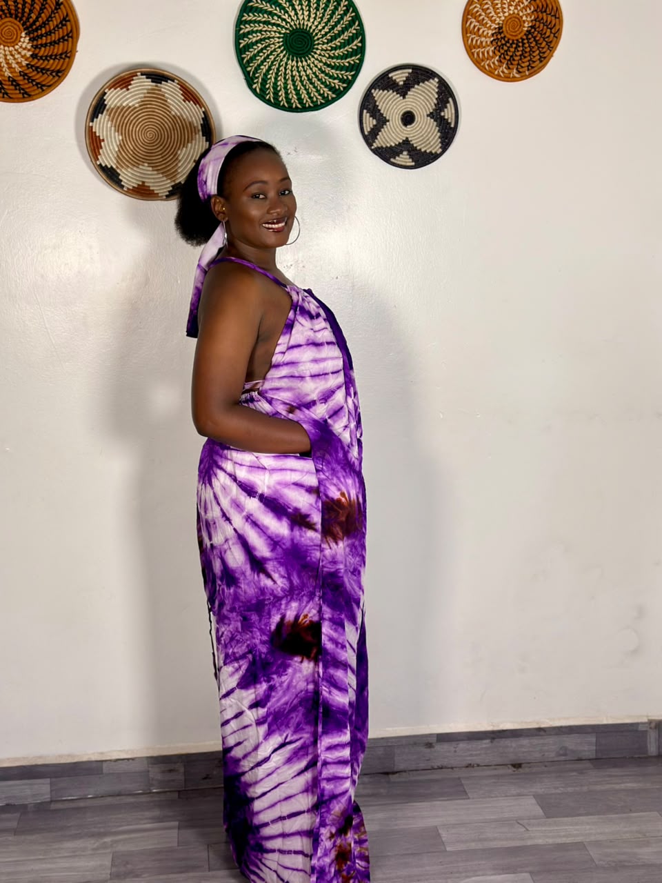 Zia Backless Maxi Dress- Purple