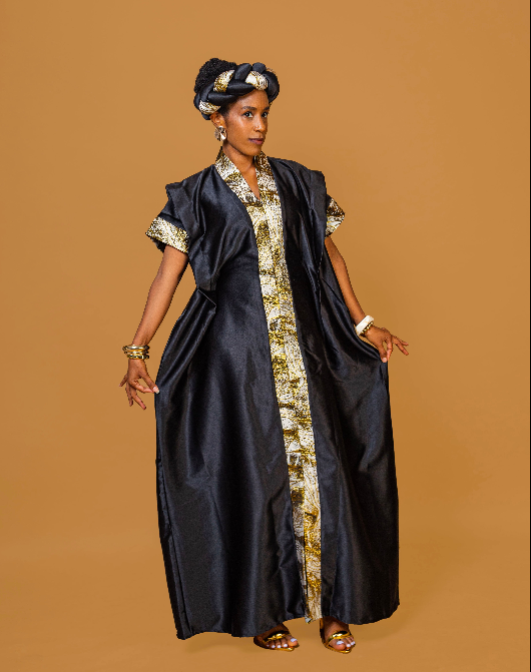 TEXTURED FABRIC KAFTANS
