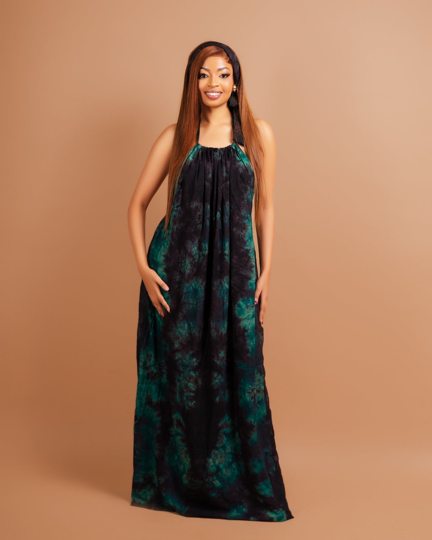 Zia Backless Maxi Dress - Green