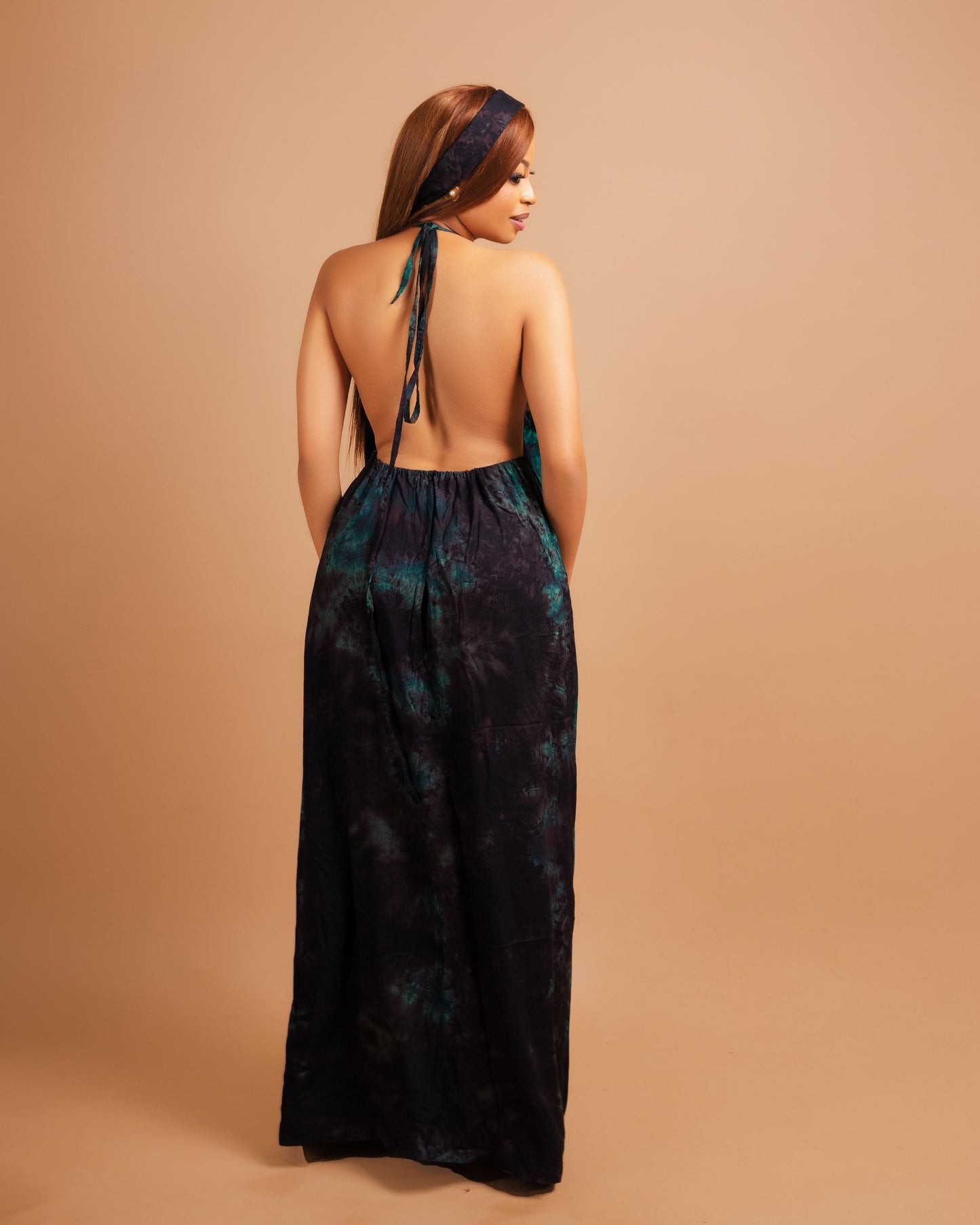Zia Backless Maxi Dress - Green
