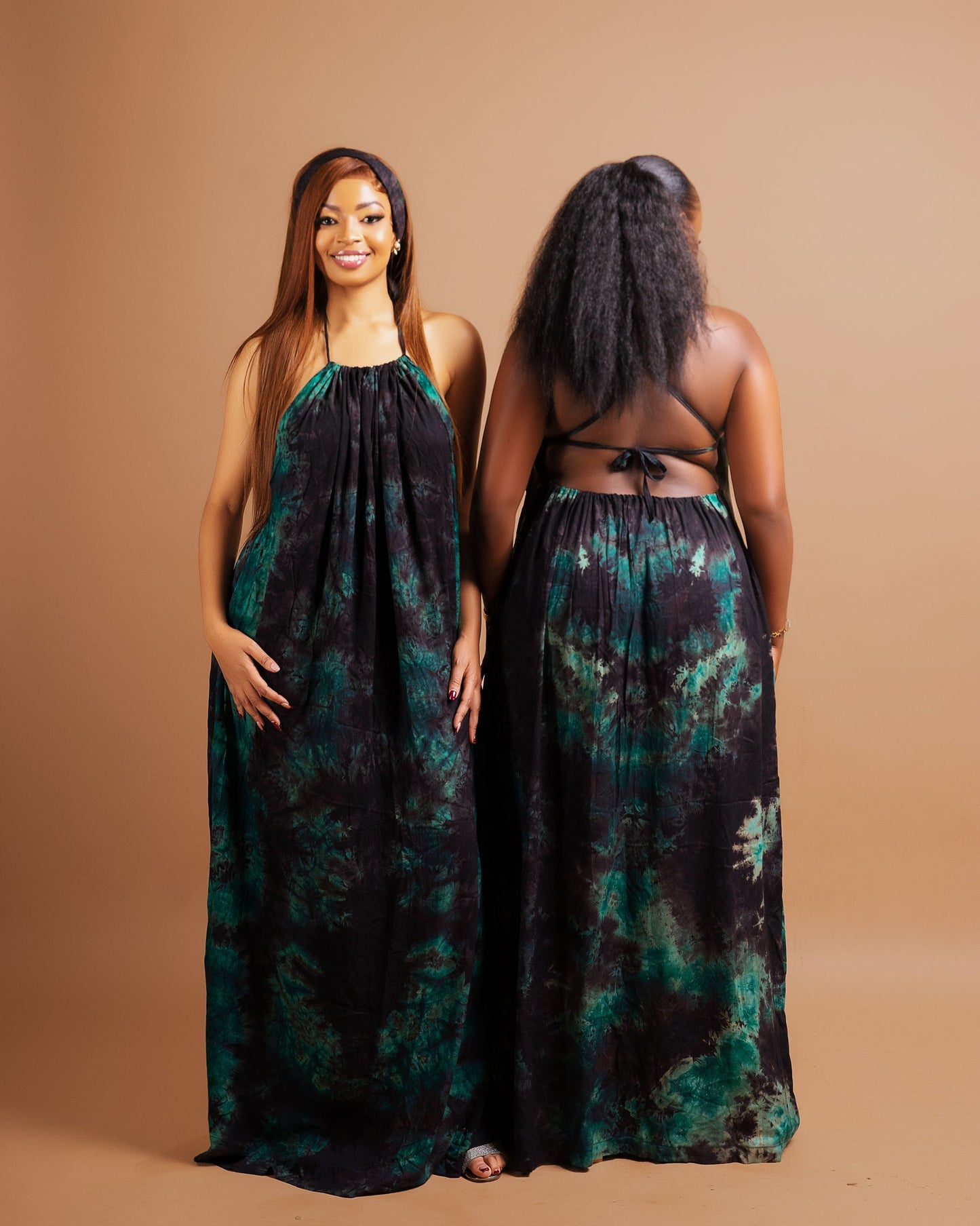 Zia Backless Maxi Dress - Green