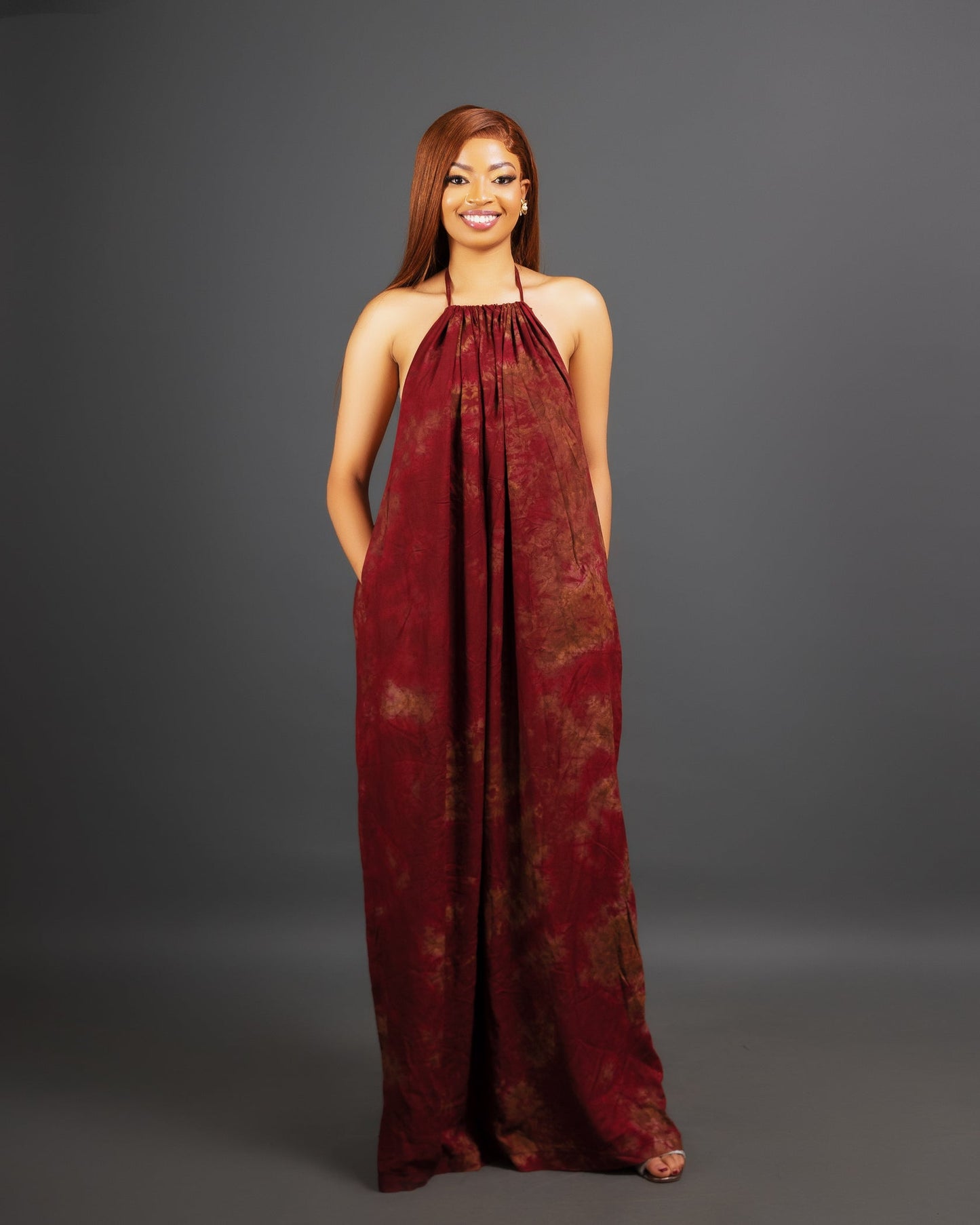 Zia Backless Maxi Dress - Red