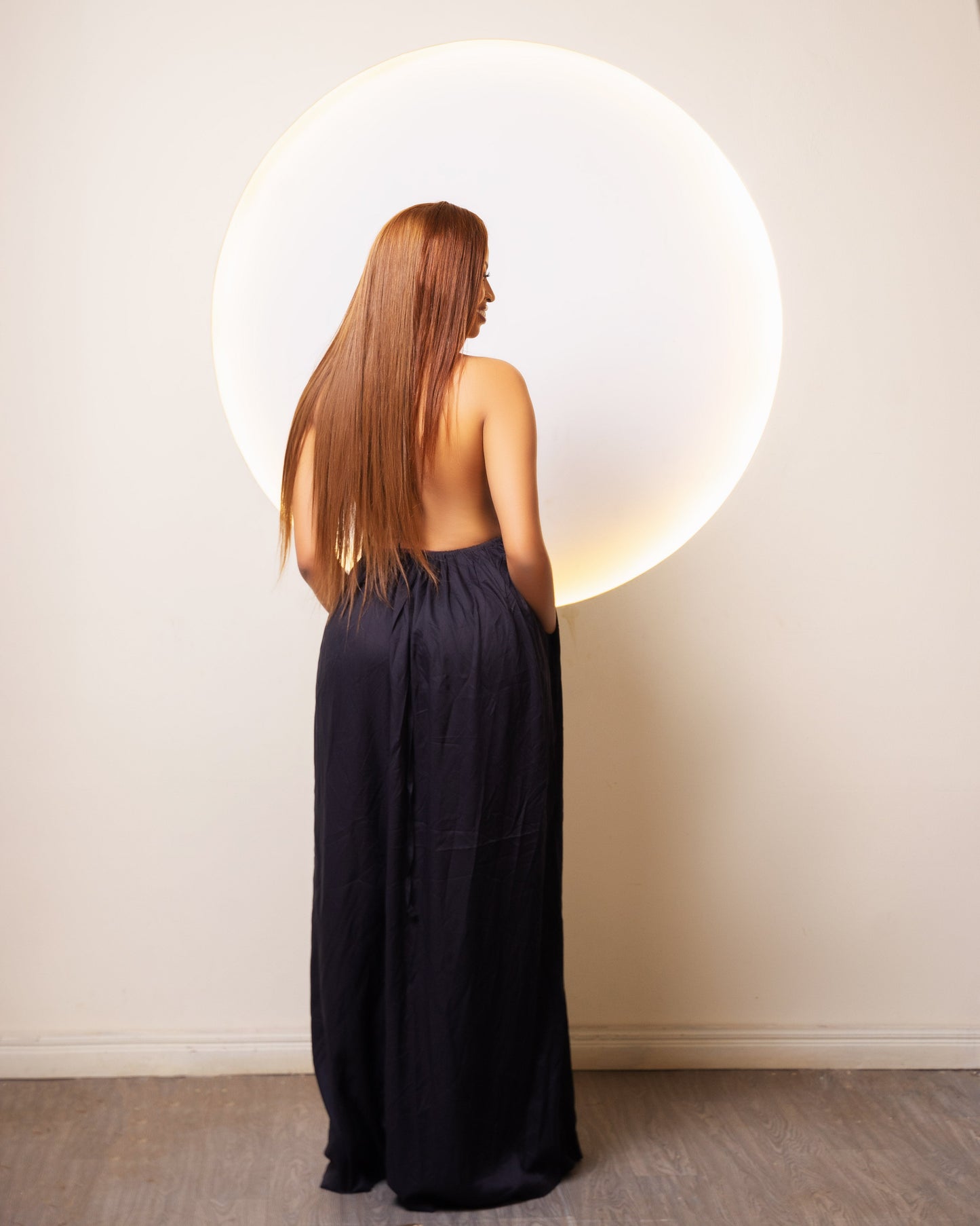 Zia Backless Maxi Dress - Black