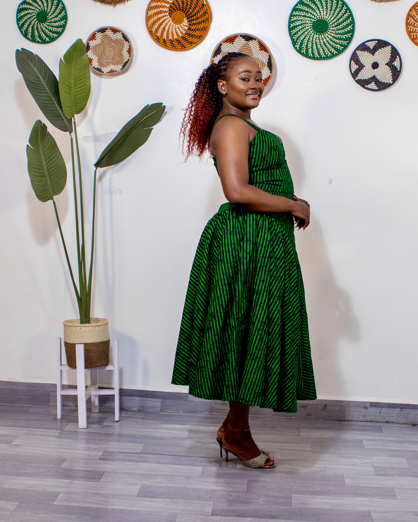 Aaliyah Women's Two piece Skirt Set - Green